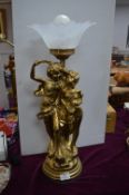 Gold Painted Table Lamp