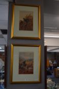 Pair of Watercolours of Scottish Grouse