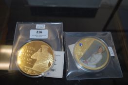 Two Large Commemorative Coins (Sir Winston Churchi