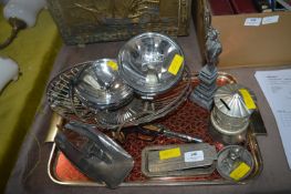 Decorative Metalware etc. Including Two Lucas Car