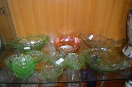 Collection of Coloured Glass Dessert Bowls etc.