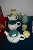 Denby Green Wheat Part Tea Set plus Pots, etc.