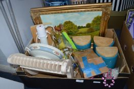 Kitchen Storage Jars, Brass Curtain Tiebacks, etc.