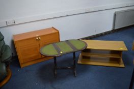 Record Storage Cabinet plus TV Stand and an Oval D