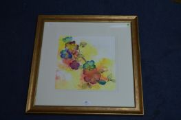 Mixed Media Flower Study by J. Reid