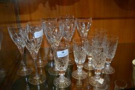 Two Sets of Royal Doulton Lead Crystal Wine Glasse