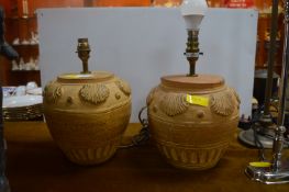 Two Hand Thrown Pottery Lamp Bases