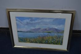 Framed Acrylic Mountainscape by J. E. Ward