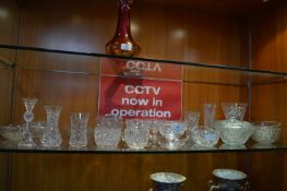 Cut Glass Dessert Dishes, Bowls, Vases, etc.