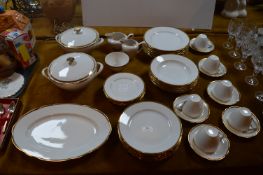 MZ Czechoslovakian Gilt Rimmed Dinner Service 40+p
