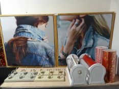 *Wall Art, Coat Hooks, and Wrapping Paper with Dispensers