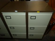 *2 Three Drawer Filing Cabinets