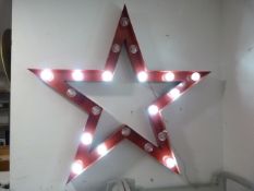*Large Flashing Metal Christmas Star ~130cm wide