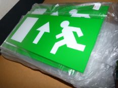 *11 Glass Exit Signs