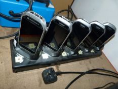 *Five Device Cable Charger with 5 Symbol MC40N0 Barcode Readers