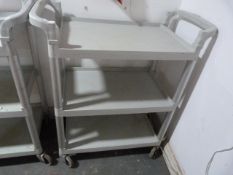*Three Tier Plastic Trolley