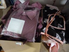 *Box of Purple Shirts, Aprons, etc.