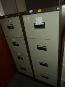 *2 Silverline Four Drawer Filing Cabinets