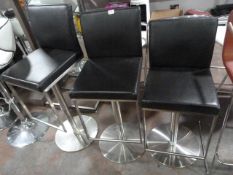 *3 Black Gas-Lift Chairs
