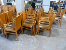 *32 Veneered Chairs with Upholstered Seats