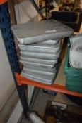 *10 Shallow Stainless Steel Trays with Lids
