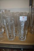 10 Menabrea Half Pint Glasses