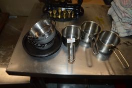 3 Small Saucepans, 4 Oven Dishes, and 3 Twin Handl