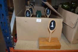 Table Numbers 1 - 10 on Wooden Spoons