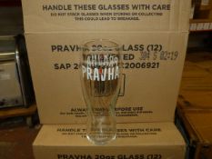 *36 Pravha Beer Glasses