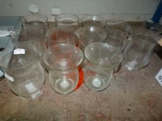 *11 Glass Vases/Candle Holders