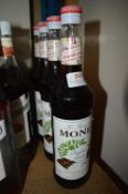 *4 Bottles of Monin Chocolate Menthol Syrup