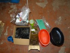 *Plastic Baskets, Thermometers, Tumblers, Black Pe
