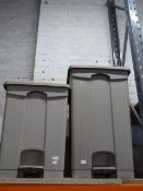 *Two Plastic Pedal Bins