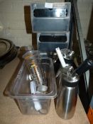 *3 Napkin Dispensers, Cream Dispensers, and a Ther