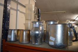 12 Assorted Aluminium and Stainless Steel Jugs and