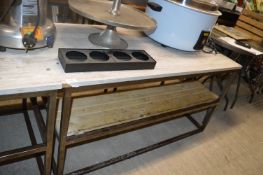 Forged Steel Style Low Table Table with Shelf