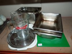 *Budweiser Jug, Chopping Board, Bain Marie Inserts