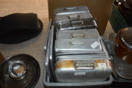 Box of 7 Stainless Steel Oven Trays with Lids