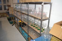 16 Bay Burnished Steel Back of Bar Shelving Unit w