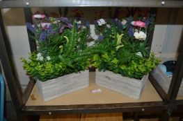 *Pair of Dry Flower Arrangements