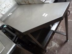 *Small Angled Preparation Table with Shelf