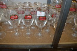 10 Stella Half Pint Glasses