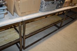 Forged Steel Style Low Table Table with Shelf