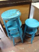 *Five Industrial Style Metal Stools