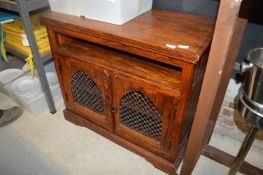 Moroccan Style Teak & Wrought Iron Cabinet