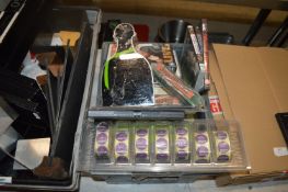 *Box of Bar Utensils, DVDs, etc.