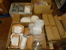 *Quantity of Assorted Packaging; Disposable Plates
