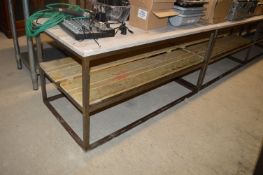 Forged Steel Style Low Table Table with Shelf