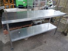 *Stainless Steel Preparation Table with Shelf
