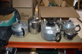 6 Stainless Steel Teapots (various sizes)